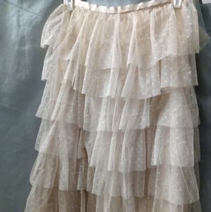 Attar'd State tan layer chiffon Skirt